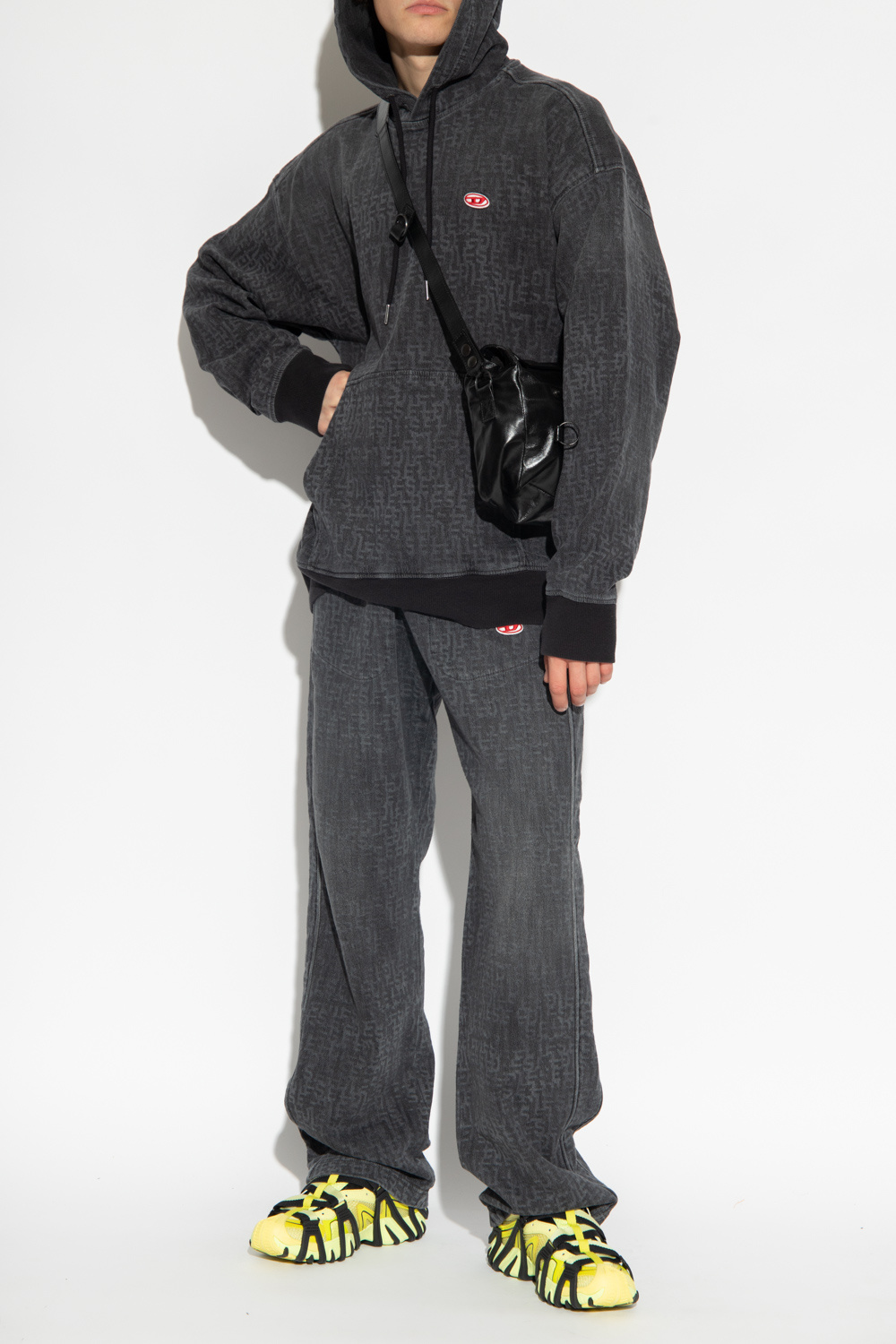 RIB - UM - Tgkb5Shops Switzerland - Grey 'D - NE' hoodie Diesel